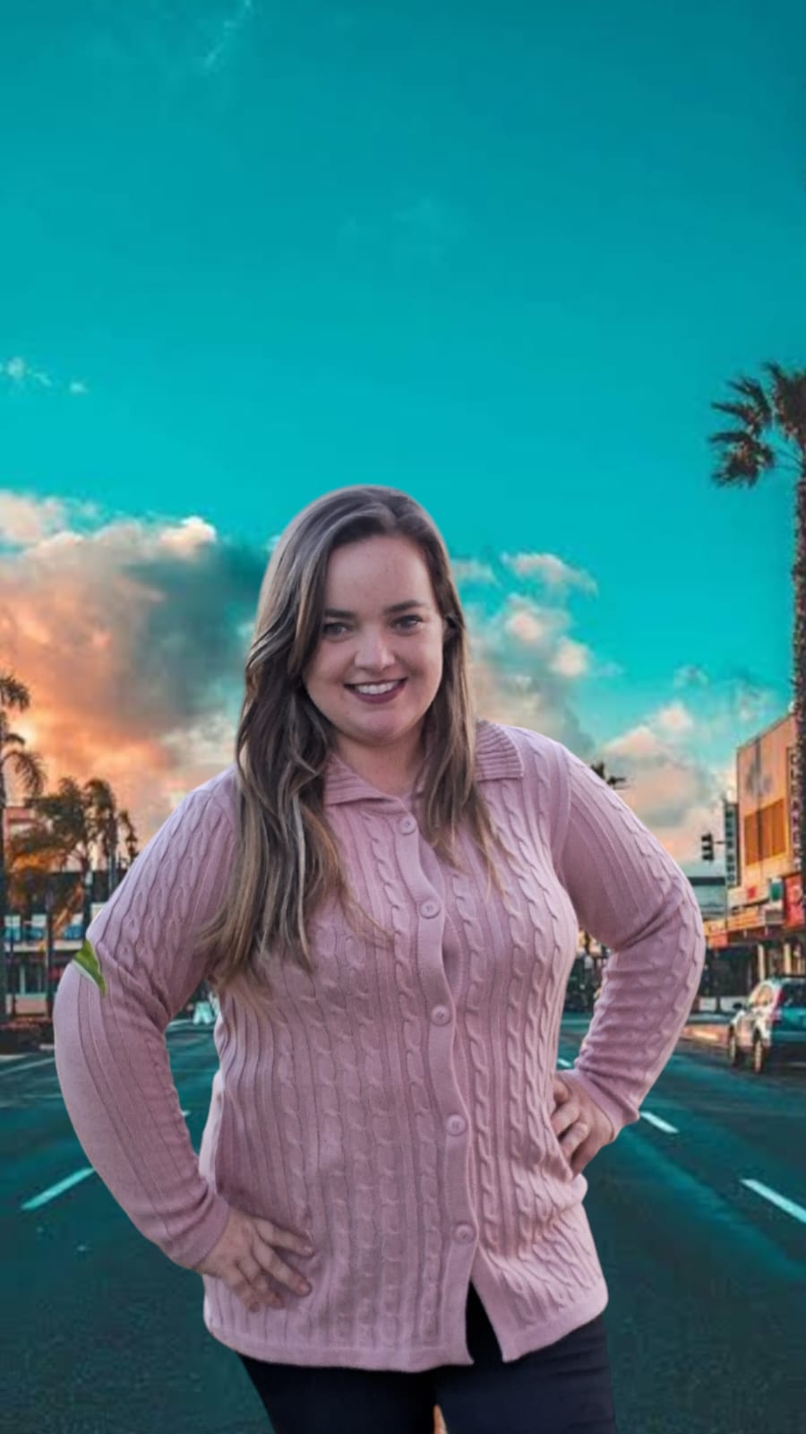 CASACO ALONGADO TRANÇADO COM GOLA E BOLSO CONFECCIONADO EM FIO