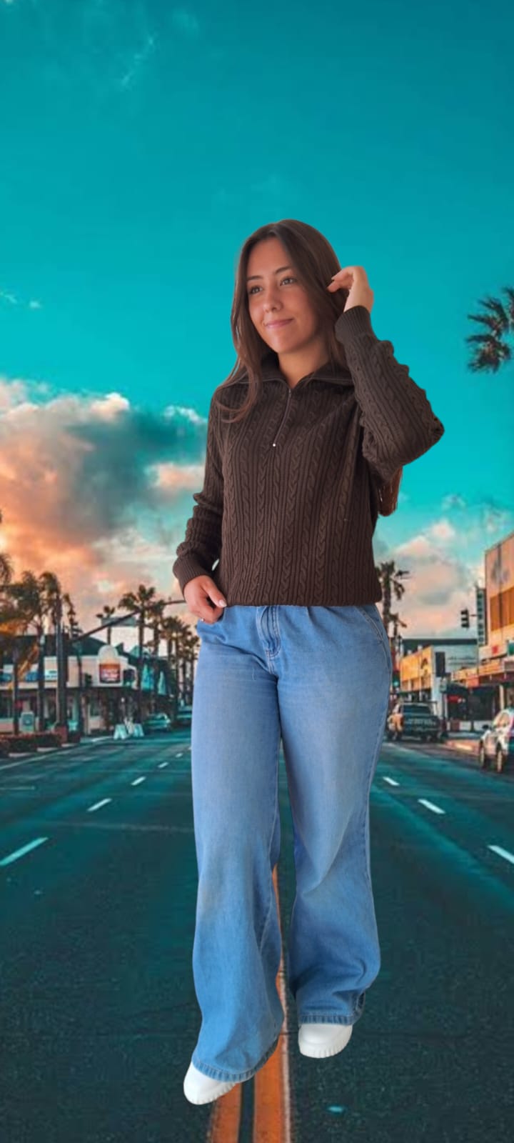 BLUSA TRANÇAS COM GOLA E ZIPER