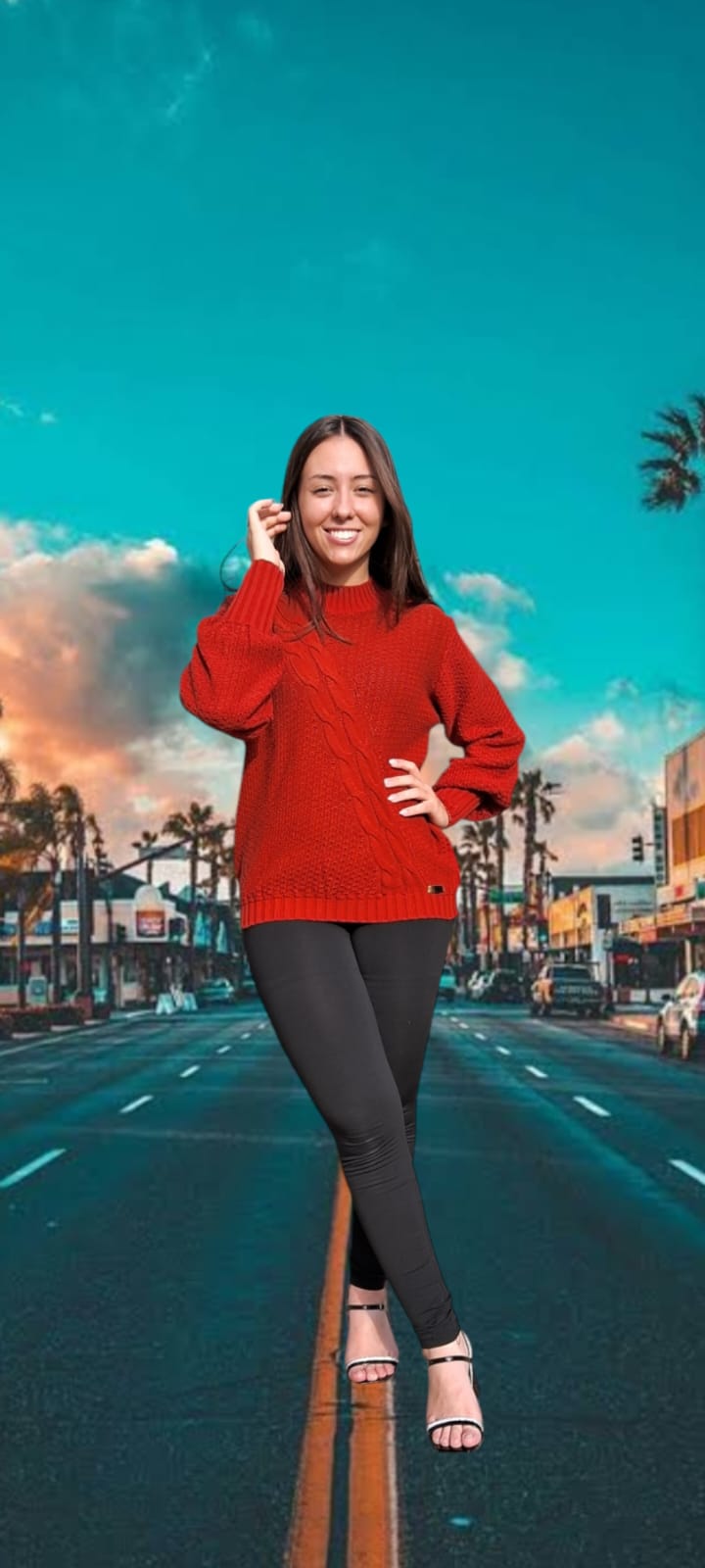 BLUSA TRANÇA TRANSVERSAL COM MANGA FOFA