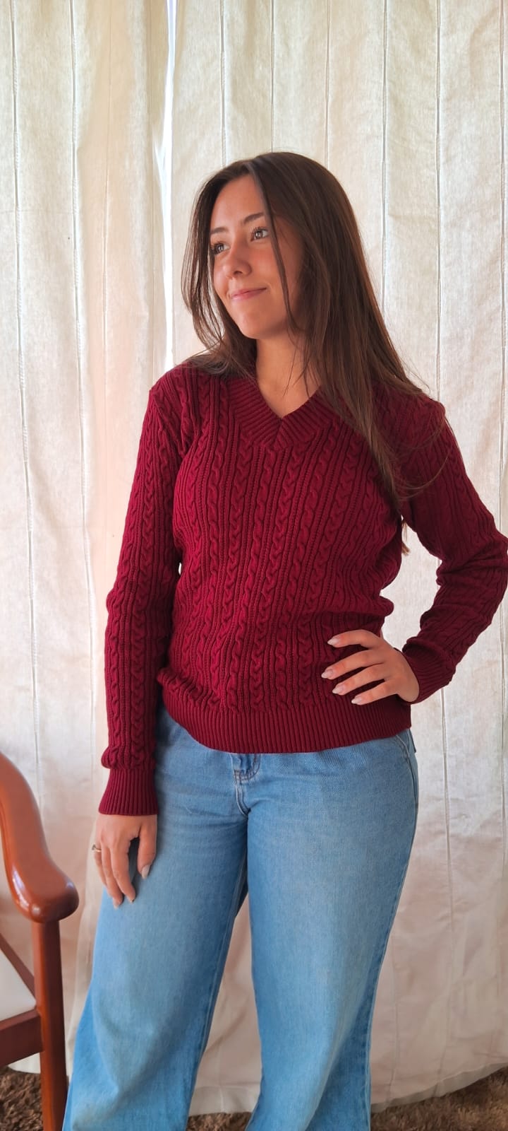 BLUSA TRANÇAS DECOTE V