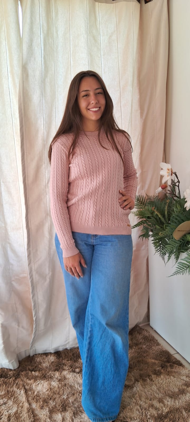 BLUSA TRANCINHAS FIO MODAL